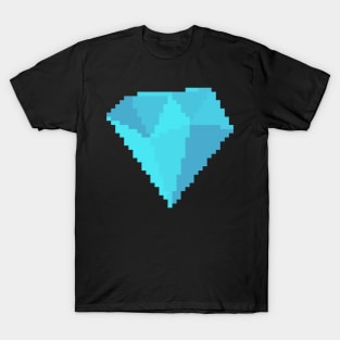 Blue Topaz Pixel Art T-Shirt